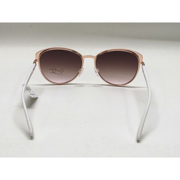 JESSICA SIMPSON  J5316 WHRG CAT EYE Women's Sunglasses Matte White Rose Gold $55 - Picture 5 of 10